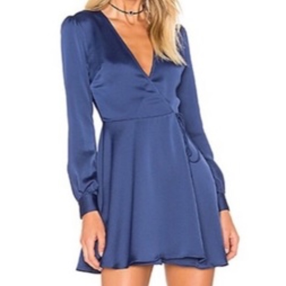 Privacy Please Dresses & Skirts - NWT Privacy Please Castor Wrap Swing Dress Navy